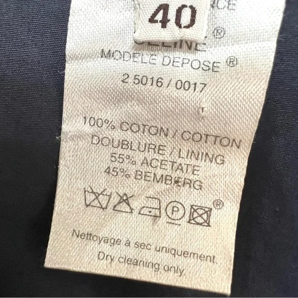 Celine Authentic Designer Navy Blue Cotton 2 Button Blazer Jacket Women’s EU 40 - Picture 12 of 13